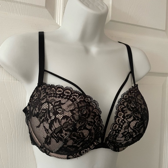 La SENZA BEYOND SEXY Bra Padded Lacy Push-Up Strappy Size 34DD - Picture 2 of 15